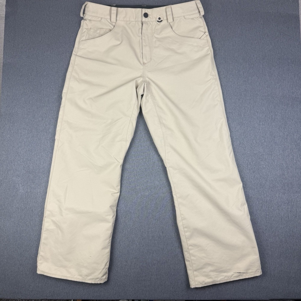 Volcom Mens Large Snowboard Pants Ski Snow Winter Insulated Tan G1352416